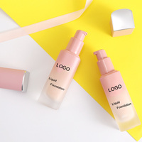 Marque privée fournisseur professionnel fond de teint cosmétique crème délicate eau brillante fond de teint liquide maquillage éclaircissant