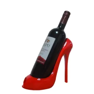 Suporte de garrafa de vinho para sapatos de salto alto, decoração criativa de casamento de boa qualidade, presente fofo e bonito