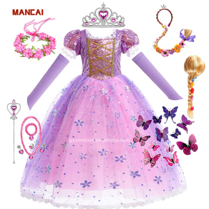 Costume da Principessa per Halloween e Carnevale di <span class=keywords><strong>Elsa</strong></span>, <span class=keywords><strong>Anna</strong></span>, Aurora, Sirenetta, Moana, Sofia, Belle, Rapunzel, Jasmine e Biancaneve da TV e Film - Product Image 2