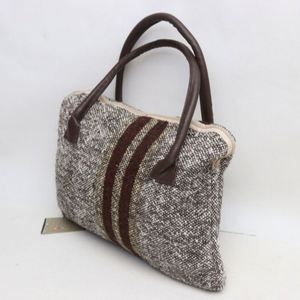 Sac fourre-tout en coton tendance, petit format, personnalisé pour femme, réutilisable, pour voyage et plage, portable, décontracté, avec fermeture éclair, rayé, été automne - Product Image 3