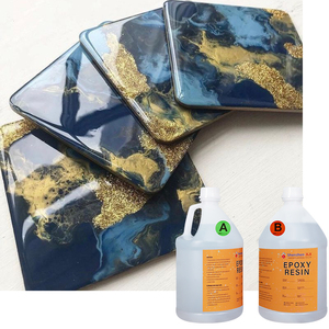 Two Part DIY Yellow Resistant <b>Epoxy</b> <b>Resin</b> and Hardener Crystal Clear for Arts Cup Coaster - Product Image 1