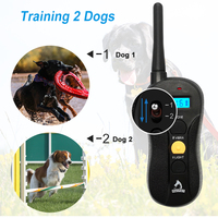 Collier de dressage pour chien anti-choc en nylon plastique, contrôle des aboiements par vibration, portée 600M, télécommande IPX7 pour l'entraînement à domicile et en extérieur – Offre Spéciale