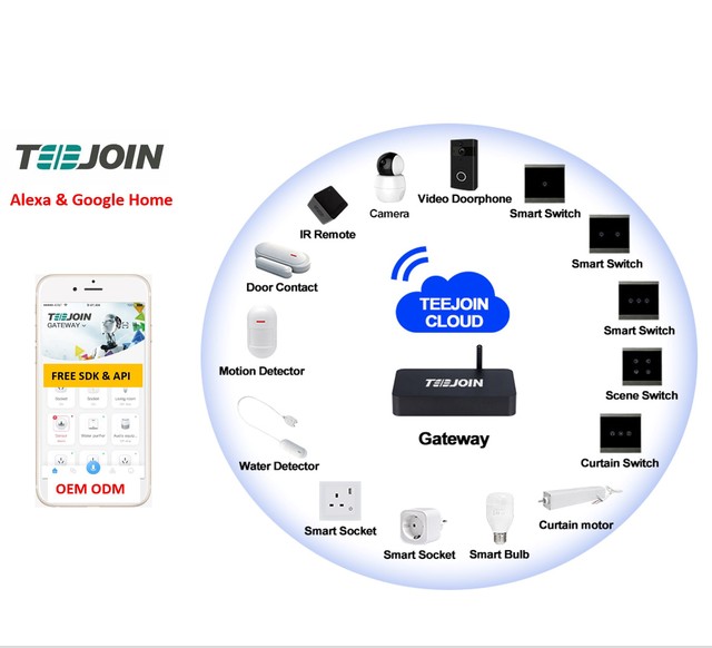 Hot Sale Wholesale Tuya google Zigbee Wifi Devices Switch Smart Home System Switch Server