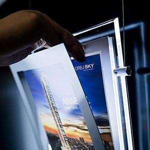 A3 A4 Landscape Window Hanging Acrylic Backlit Picture Frame Rectangle Advertising <b>Led</b> <b>Light</b> <b>Box</b> Display - Product Image 2