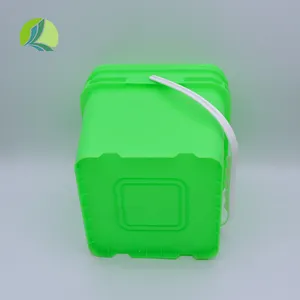 Cheap 5L Food-grade Square Containers Handle Painted Fishmeal Square Outdoor Plastic Green Buckets