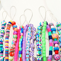 Perles d'argile polymère multicolore DIY, disques d'argile et boule de bijoux, perles d'espacement pour la fabrication de bijoux, vente en gros