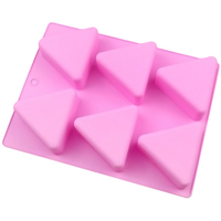 Moule à gâteau triangulaire en silicone résine antiadhésif, écologique, sans BPA, réutilisable, monobloc, pour la préparation de puddings