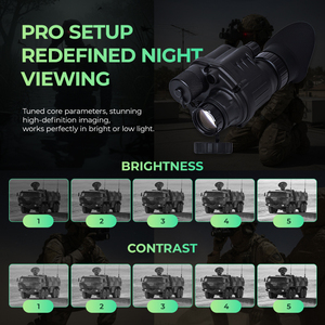กล้องส่องทางไกลแบบสวมศีรษะ F1.0 1080P AI Night Vision กำลังขยาย 4 เท่า ระยะมองเห็น 1 กิโลเมตร ปรับไดออปเตอร์ได้ สำหรับมืออาชีพ [GEN2+ Performance] - Product Image 5