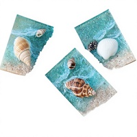 Aivi Coquillage Naturel Conque 3D Été 2026 Design Original Aimants de Réfrigérateur Ondes de Plage Océan Ornements en Résine Époxy Bord de Mer