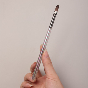 Custom Sparkle Acrylic Clear Handle Gel Brush for Nails Liner French Graphic Paint 3D <b>Builder</b> Edge Manicure Nail Art Brushes - Product Image 5