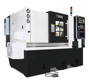 Heavy Duty FANUC CNC Lathe with Linear Guide Single Spindle T500L Series 0002mm Accuracy Thread Taper Hole Processing