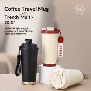 Gobelet isotherme en céramique Mug de luxe personnalisé en acier inoxydable 316 avec paille motif Muguet - Product Image 2