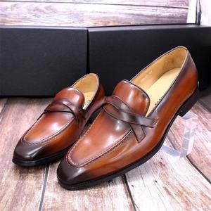 Chaussures Oxford de grande taille de conception italienne à vendre en gros. Chaussures habillées décontractées pour hommes avec fonction d'augmentation de la taille, bout carré - Product Image 1
