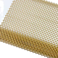 Rideau décoratif en treillis métallique en acier inoxydable, tissage uni, pour la décoration des hôtels, des restaurants, des plafonds, des murs et des cloisons.