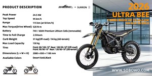 Nouvelle <span class=keywords><strong>Moto</strong></span> Électrique Tout-Terrain Sur Ron Ultra Bee 24,5 kW 2026, 95 km/h, avec Batterie Longue Portée 74 V 60 Ah, <span class=keywords><strong>Moto</strong></span> Électrique Abordable - Product Image 2