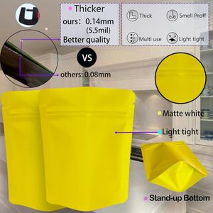 Sachet Doypack refermable personnalisé de petite taille pour emballage alimentaire, en Mylar PE 3,5 mil pour chips et autres snacks - Product Image 2