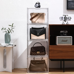Caja de Almacenamiento para Libros, Apilable Horizontal o Verticalmente; Caja Transparente a Prueba de Polvo, Organizador de Libros - Product Image 2