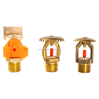 Système d'extinction d'incendie automatique à réponse rapide, sprinkler en cuivre 68 ℃   Température d'exploitation DN15DN20 Fabrication professionnelle OEM disponible