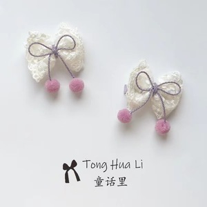 Children's hair <b>clips</b>, lace <b>bow</b>, women's hair <b>clips</b>, baby <b>clips</b>, elegant princess hair accessories, won't damage hair, small - Product Image 3