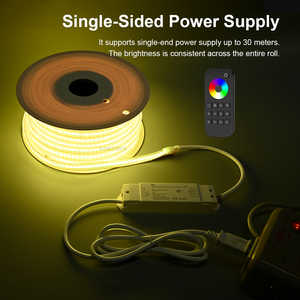 <span class=keywords><strong>Bande</strong></span> LED COB <span class=keywords><strong>RGB</strong></span> COXO ETL haute tension 120V 110V, protection IP65 IP67, sans driver, en silicone, pour éclairage paysager extérieur - Product Image 6