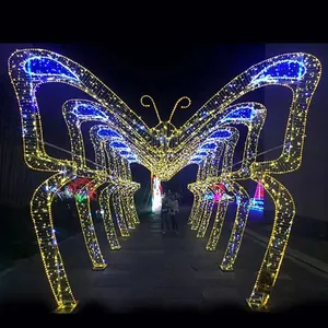 Customized 3D Theme Tunnel Light Christmas Decoration Led Lighting Arch Outdoor Decoration Motif Light