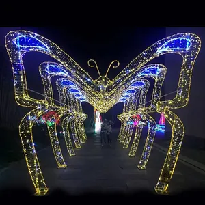 Su misura 3D tema luce del Tunnel di natale decorazione ad arco di illuminazione per esterni motivo luce