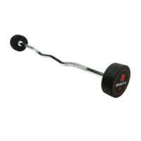 Fabricant d'usine, ensemble d'haltères fixes en caoutchouc, barres droites et courbes, en lots de 5 kg, pour entraînement musculaire en salle de sport