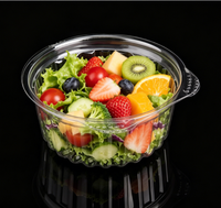 Vente directe usine – Contenant alimentaire jetable transparent en PET, résistant aux hautes températures, pour l'emballage de fruits, avec couvercle plat, pour une conservation optimale