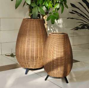 Современная Водонепроницаемая плетеная Напольная Лампа из ротанга - Product Image 5