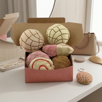 Porte-clés personnalisé en peluche Levin, porte-monnaie, OEM ODM, design pain et biscuits, peluches douces, jouet en peluche, cadeau