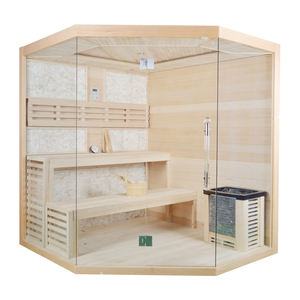 Sauna humide en bois de cèdre et de pruche Helius HL-1102MG2, vente directe d'usine, pour 3 à 4 personnes, avec poêle de 6000 W, garantie de 2 ans - Product Image 5
