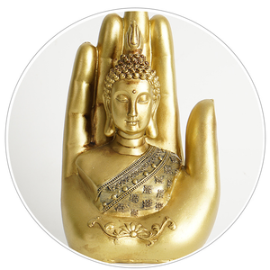 Populaire Feng Shui Style Résine Religieux <span class=keywords><strong>Bouddha</strong></span> Statue <span class=keywords><strong>Main</strong></span> Forme Bureau Table Décoration pour Méditation Ornements Décor À La Maison - Product Image 4