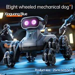 Coche de acrobacias de ocho ruedas para jóvenes, con luces y música, robot perro inteligente, juguete eléctrico HD5100 para uso en interiores con <span class=keywords><strong>control</strong></span> remoto - Product Image 1