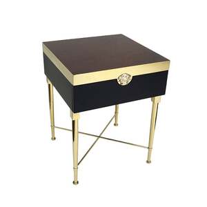 New in 2023Best Modern Nordic <strong>Sidetable</strong> Narrow Black Brown Rectangle Wood Side Table Sets with <strong>Drawers</strong> for Bedroom Bedside - Product Image 1