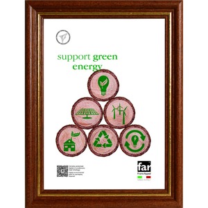 CADRE PHOTO PIEMONT EN BOIS ET CRYLEX NOUGATIN/OR 13X18CM - Product Image 1