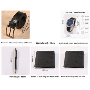 Coffret Cadeau d'Affaires Transfrontalier : Ensemble Montre Couple avec Bracelet pour Petit Ami/Père, Idéal Mariages & Anniversaires, Impression UV sur Papier - Product Image 3
