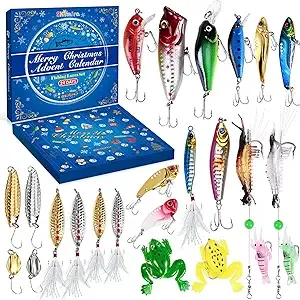 Calendrier <span class=keywords><strong>de</strong></span> l'Avent avec leurres <span class=keywords><strong>de</strong></span> pêche : Cadeau idéal pour le compte à rebours <span class=keywords><strong>de</strong></span> Noël pour les adolescents et les papas, idée <span class=keywords><strong>de</strong></span> cadeau pour le bas <span class=keywords><strong>de</strong></span> l'arbre. - Product Image 2