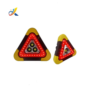 Tam giác năng lượng mặt trời Powered <span class=keywords><strong>LED</strong></span> nhấp nháy cảnh báo giao thông tín hiệu ánh sáng - Product Image 1