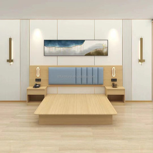 ชุดเฟอร์นิเจอร์ห้องนอนโรงแรมพร้อมโครงเตียงไม้ MDF ที่ปรับแต่งได้ ที่นอน และชุดเครื่องนอน สำหรับโรงแรมและรีสอร์ทระดับ 3 ดาว ซื้อจำนวนมาก - Product Image 3
