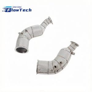 Tubería de escape de acero inoxidable con escudo térmico para Audi SQ5 3.0T B9 B9.5, tubo de escape turbo de alto flujo y rendimiento. - Product Image 4