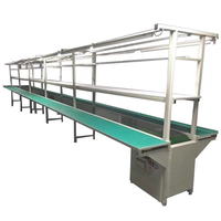Banc de travail pour ligne d'assemblage avec convoyeur à bande en caoutchouc personnalisé, vitesse réglable, pour usine de fabrication et atelier domestique