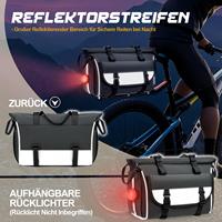 Sacoche de vélo portable Oxford Sport 3 en 1, extensible 18L, avec housse de pluie et design réfléchissant