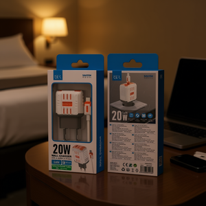 A+<b>C</b> Wall Charger 20W GaN <b>USB</b> <b>C</b> to <b>C</b> <b>Cable</b> for Home Travel - Product Image 3
