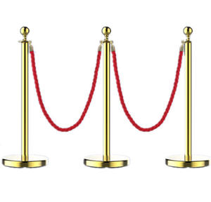 Supporto barriera coda in acciaio inossidabile corda retrattile stanchioni corda rossa palo corda barriera decorazione di nozze - Product Image 2