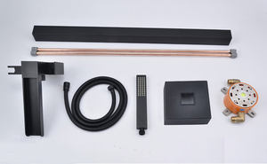 <span class=keywords><strong>Robinet</strong></span> de baignoire et de douche à montage au sol <span class=keywords><strong>noir</strong></span> <span class=keywords><strong>mat</strong></span> <span class=keywords><strong>Robinet</strong></span> de baignoire cascade à poignée unique Remplisseur de baignoire autoportant <span class=keywords><strong>avec</strong></span> <span class=keywords><strong>douchette</strong></span> à main - Product Image 3