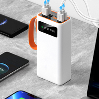 Bank daya berkemah 30000mah penerangan 50000mah pengisi daya 4 output bank daya perjalanan digital led untuk perangkat pintar