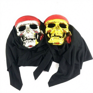 Maschera per Mascherata in EVA Composito Multicolore Elettroplaccato Teschio Pirata <span class=keywords><strong>Horror</strong></span> Integrale per Festa di Halloween - Product Image 1