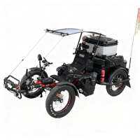 Quadricycle électrique à pédales TrikExplor E-Truck 4WD |   Véhicule utilitaire tout-terrain pour le transport de marchandises et de passagers |   Quadricycle à traction intégrale longue portée de 130 km