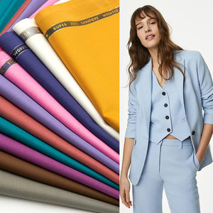 Tela de Traje Nobility de Colores Sólidos Más Vendida, 30% Lana Peinada, 70% Poliéster, para Mujer - Product Image 1