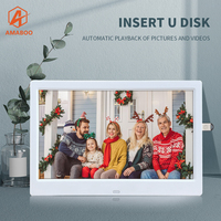 Jam Dinding Digital 10 inci dengan Alarm, Pengingat Obat, Wi-Fi, Layar Sentuh HD untuk Lansia, Mendukung MP3/MP4/AVI Video